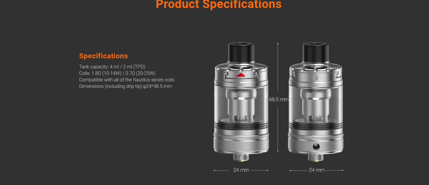 Aspire Natuilus 3 tank in Ireland