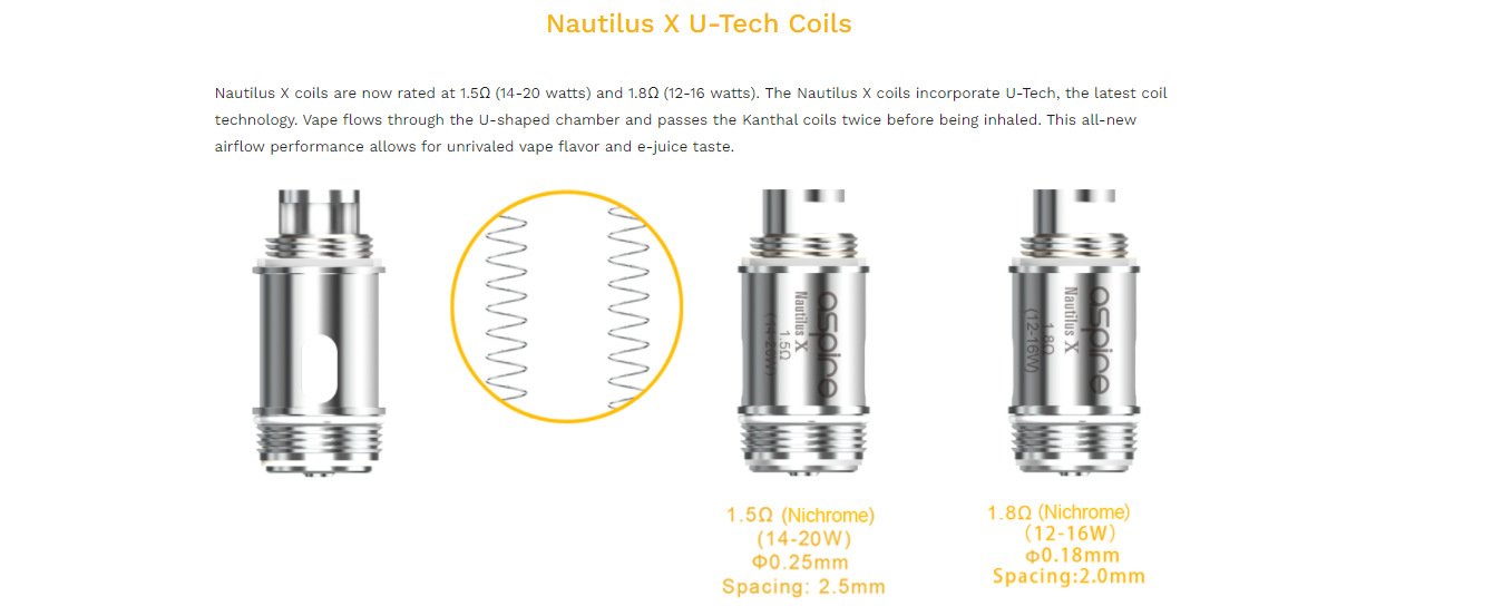 Aspire nautilus x coils Ireland