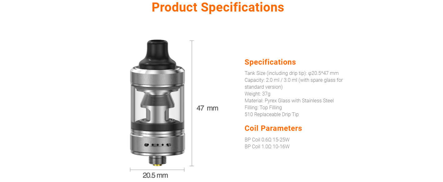 Aspire Onixx vape tank Ireland